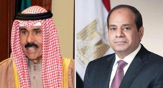 أمير دولة الكويت يهنئ الرئيس السيسى بعيد الفطر المبارك