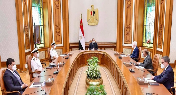 الرئيس السيسي يبحث مع رئيس شركة ألمانية عالمية سبل تطوير ترسانات صناعة السفن