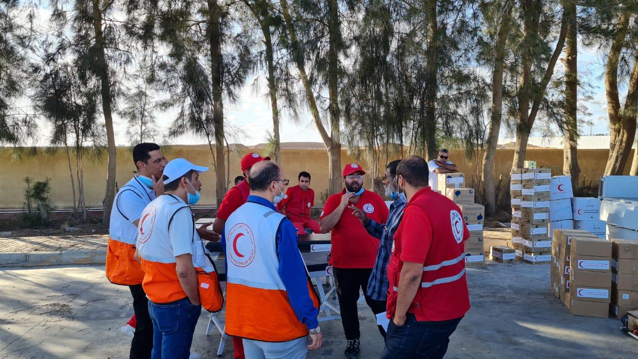 بالصور..القباج : كل الدعم لأشقائنا في فلسطين بتدخلات الهلال الأحمر والجمعيات الأهلية