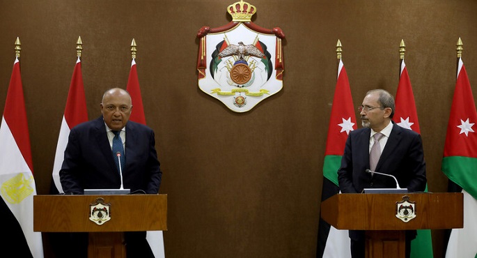 شكري: مصر تسعى للتنسيق مع الأردن لإيجاد أفق سياسي يحقق السلام الشامل