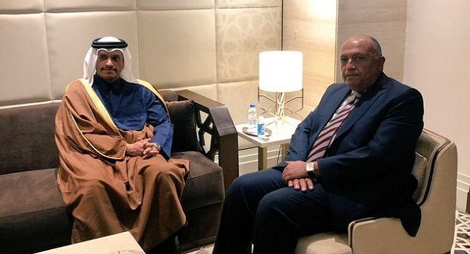 سامح شكري يعقد اليوم جلسة مباحثات مع نظيره القطري بالقاهرة