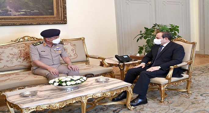 الرئيس السيسي يستقبل الفريق أول محمد زكي وزير الدفاع والإنتاج الحربي