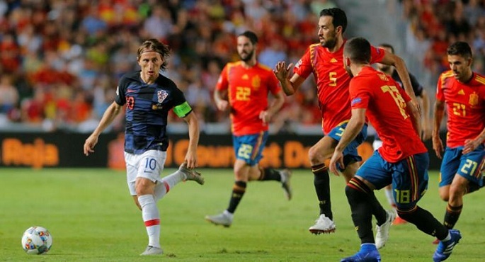 قمة نارية بين كرواتيا وإسبانيا اليوم في ثمن نهائي يورو 2020