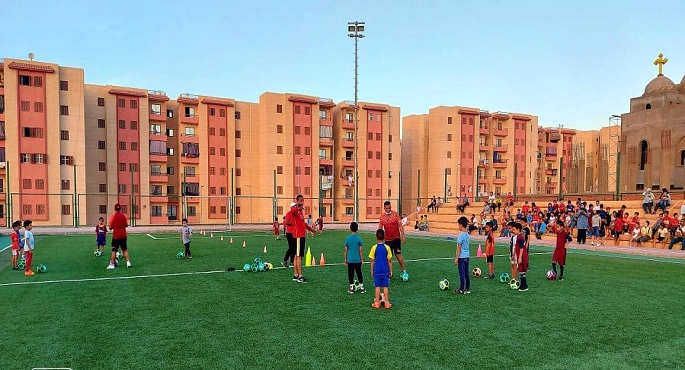 بالصور.. افتتاح ٥ ملاعب رياضية بمدينة أكتوبر الجديدة