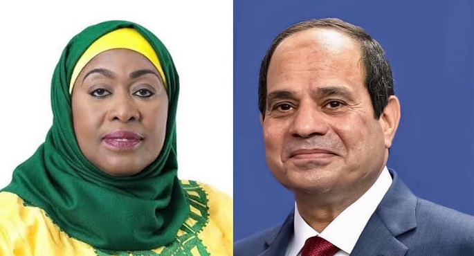 السيسي لرئيسة تنزانيا: لا بديل عن التوصل لاتفاق قانوني ملزم بشأن سد النهضة