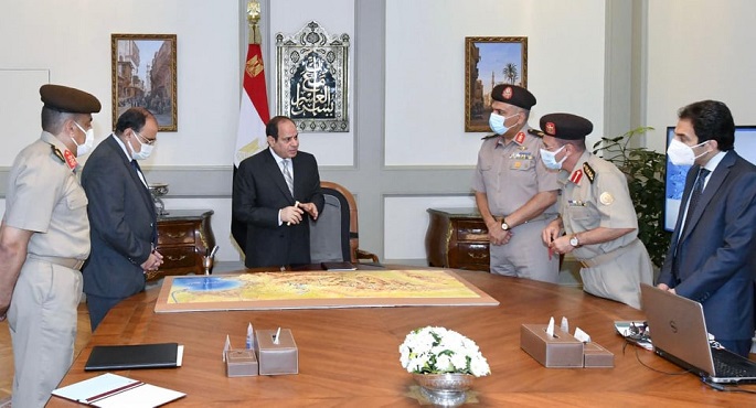 الرئيس السيسي يتابع الموقف الإنشائي والهندسي لعدد من مشروعات الهيئة الهندسية على مستوى الجمهورية