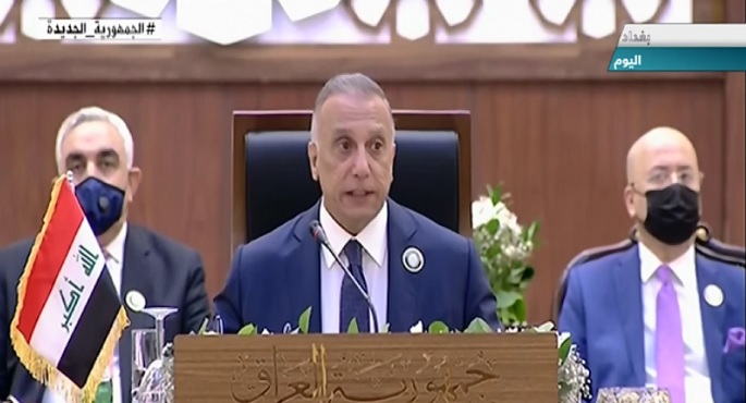 كلمة رئيس الوزراء العراقي مصطفى الكاظمي خلال المة الثلاثية المصرية العراقية الأردنية