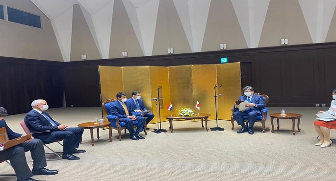 بالصور.. وزير الرياضة يبحث التعاون الثنائي مع نظيره الياباني قبل افتتاح دورة الألعاب الأولمبية