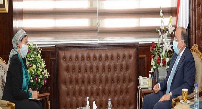 بالصور .. وزير التنمية المحلية يبحث مع مسئولة برنامج الأغذية العالمي ملفات التعاون بين الجانبين