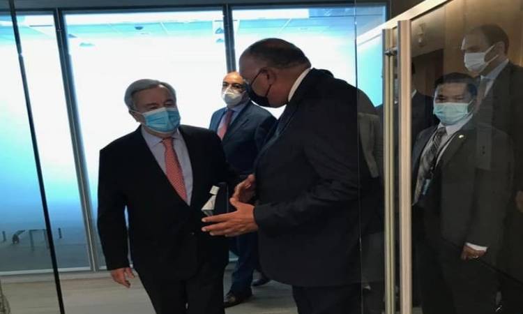 شكري لجوتيريش: الملء الثانى لسد النهضة يعد خرقا لاتفاق إعلان المبادئ