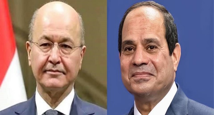 الرئيس السيسي يجري اتصالاً هاتفياً مع الرئيس العراقي للتهنئة بعيد الاضحى المبارك