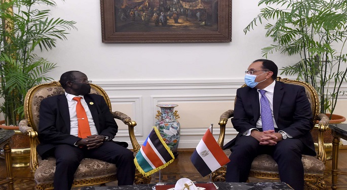 بالصور.. رئيس الوزراء يبحث مع نائب رئيس جنوب السودان التعاون الثنائي والقضايا المشتركة
