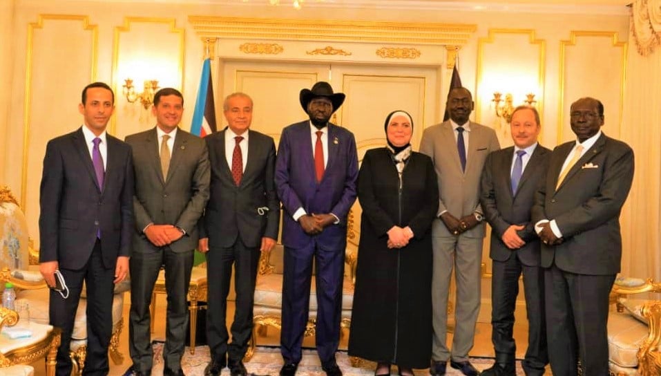 رئيس جنوب السودان يستقبل وزيري الصناعة والتموين وأعضاء الوفد المصري بالعاصمة جوبا