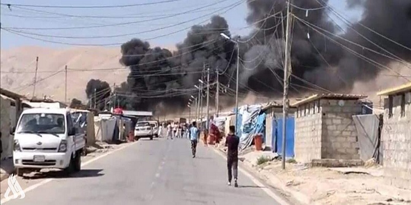 مقتل واصابة طفلين جراء اندلاع حريق داخل مخيم للنازحين في السليمانية بالعراق