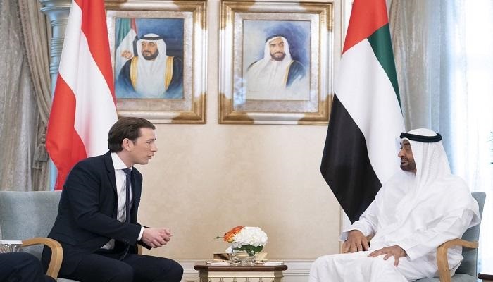 ولي عهد أبوظبي ومستشار النمسا يبحثان سبل تعزيز العلاقات الثنائية