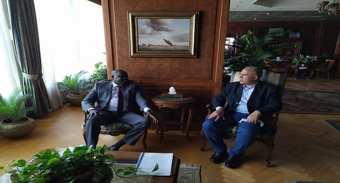 بالصور.. وزير الرى يستقبل “ماناوا بيتر” وزير الموارد المائية والرى بدولة جنوب السودان