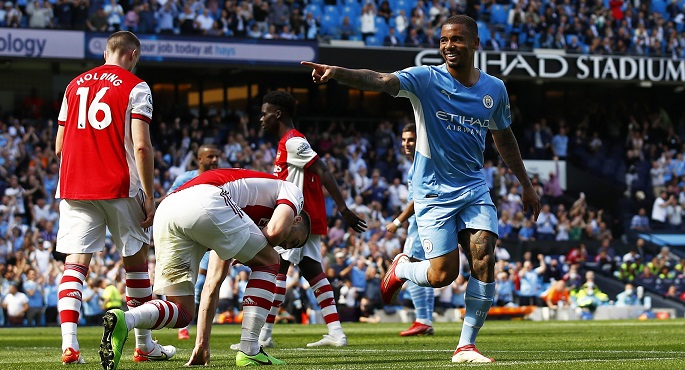 مانشستر سيتي يكتسح أرسنال 5-0 في الدوري الإنجليزي