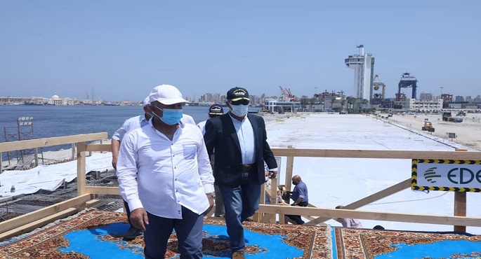 بالصور.. وزير النقل يتابع معدلات تنفيذ عدد من المشروعات الخدمية الجاري تنفيذها بميناء الإسكندرية