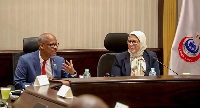 بالصور.. زايد تستقبل نظيرها الجيبوتي لبحث الخطوات التنفيذية لإنشاء أول مستشفى مصري متخصص في الأطفال والنساء