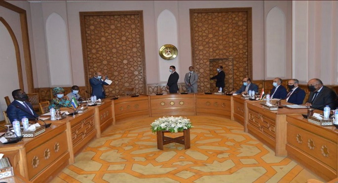 بالصور.. شكري يعقد جلسة المشاورات مع نظيره السيراليوني