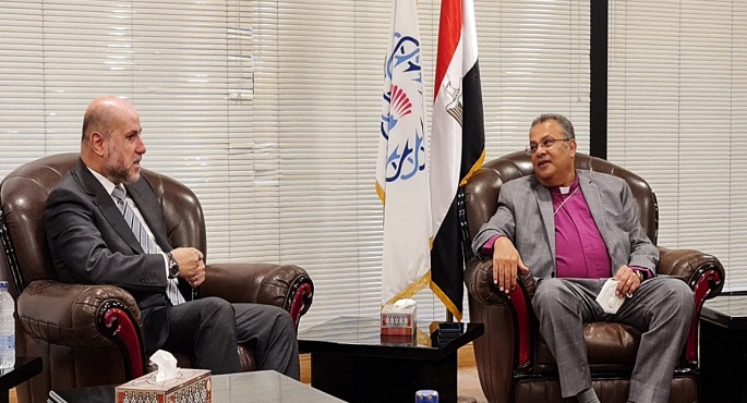 رئيس الإنجيلية يستقبل قاضي قضاة فلسطين ومستشار الرئيس الفلسطيني للشئون الدينية