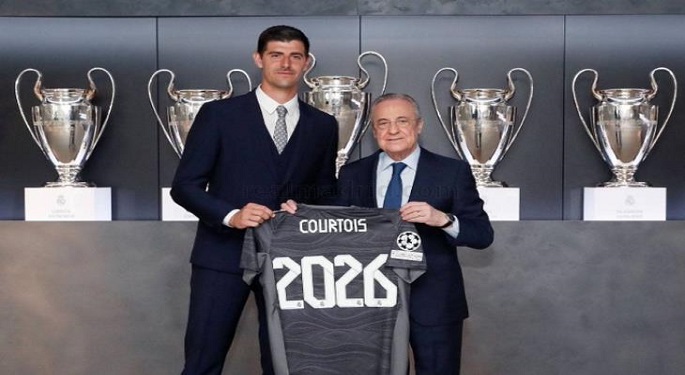 ريال مدريد يعلن تمديد عقد كورتوا حتى 2026