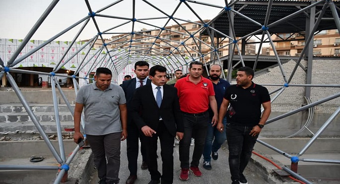 بالصور .. جولة تفقدية لوزير الشباب فى فرع “النادي” بشيراتون
