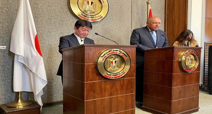 بالفيديو.. خلال مؤتمر صحفي مشترك.. شكري ونظيره الياباني يؤكدان أهمية تعزيز العلاقات الثنائية