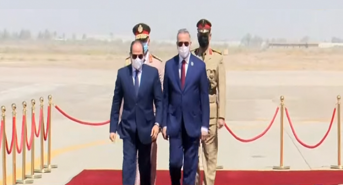 بالفيديو .. الرئيس السيسي يصل العراق للمشاركة في مؤتمر بغداد للتعاون والشراكة