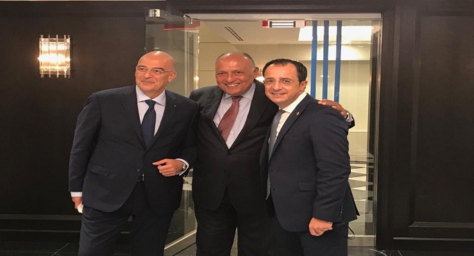بالصور.. اجتماع ثلاثي لوزراء خارجية مصر وقبرص واليونان في نيويورك