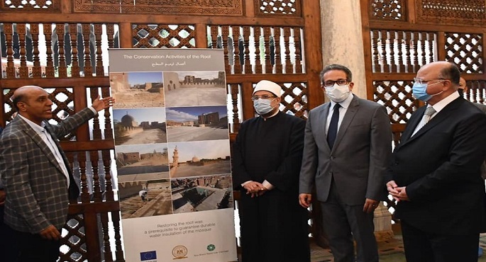 بالصور.. العناني يفتتح  المرحلة الأولي من مشروع ترميم مسجد الطنبغا المارداني بشارع باب الوزير بالدرب الأحمر