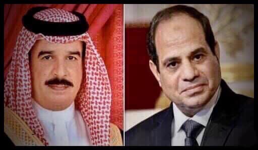 ملك البحرين يعزي الرئيس السيسي في ضحايا حادث حريق كنيسة المنيرة