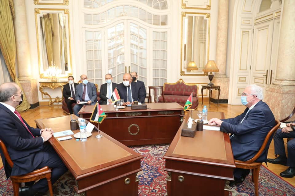 بالصور.. شكري يبحث مع نظيريه الأردني والفلسطيني مستجدات القضية الفلسطينية