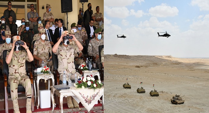 بالفيديو والصور.. وزير الدفاع يشهد المرحلة الختامية لفاعليات التدريب المشترك (النجم الساطع 2021)
