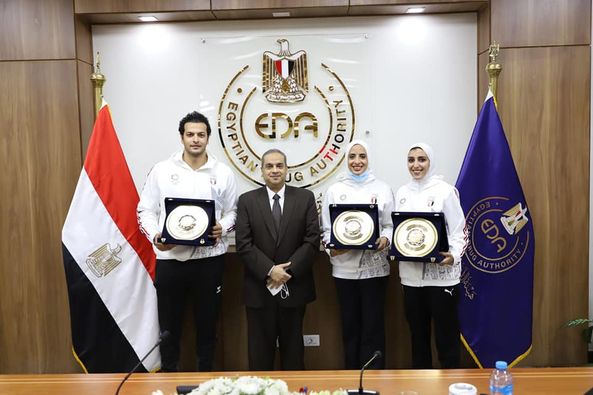 بالصور.. هيئة الدواء المصرية تكرم أبطال مصر بأولمبياد طوكيو ٢٠٢٠