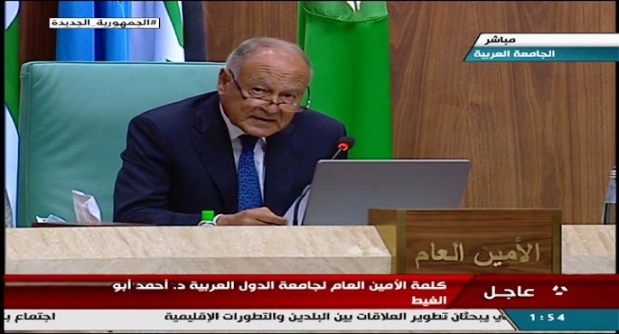 خلال كلمته أمام الجامعة العربية.. أبو الغيط :الطريق الوحيد للسلام يتمثل في حل الدولتين