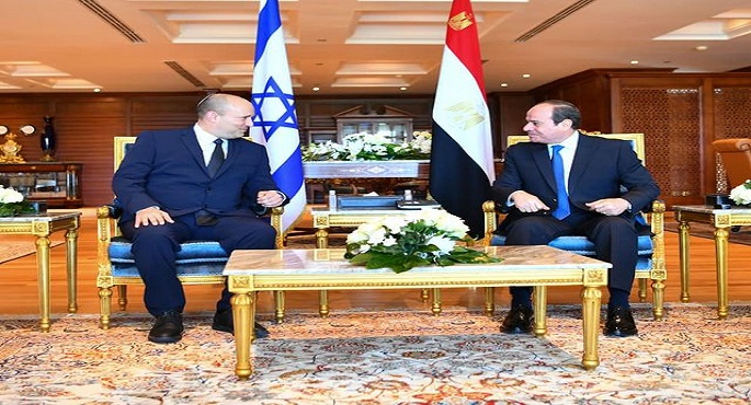 الرئيس السيسى يبحث مع رئيس الوزراء الإسرائيلي  في شرم الشيخ جهود إحياء عملية السلام ومستجدات الأوضاع الدولية