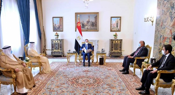 الرئيس السيسي : مصر حريصة على تطوير التعاون والتنسيق الثنائي مع الكويت