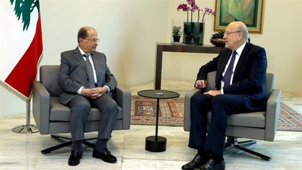 الرئيس اللبناني يطلع على نتائج زيارة ميقاتي لفرنسا