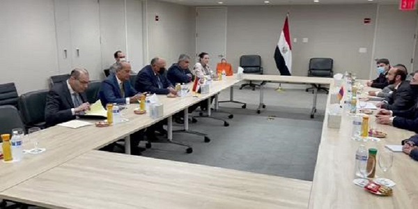 وزير الخارجية يبحث مع نظيره الأرميني العلاقات التاريخية بين البلدين