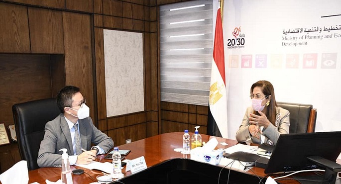 بالصور.. وزيرة التخطيط تلتقي نائب رئيس شركة هواوي العالمية لبحث سبل التعاون