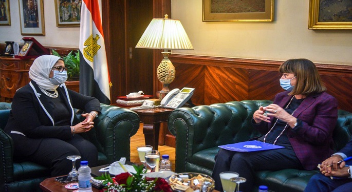 بالصور.. وزيرة الصحة تبحث مع المنسق المقيم للأمم المتحدة بمصر تعزيز التعاون في القطاع الصحي