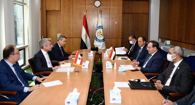 وزير البترول يعقد جلسة مباحثات مع نظيره اللبناني لاستكمال متابعة إجراءات وصول الغاز المصري