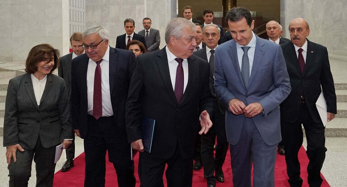 الأسد يبحث مع لافرينتييف وفيرشينين التعاون السوري الروسي والأوضاع في المنطقة والعالم