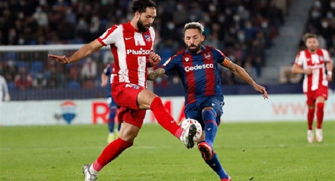 اتليتكو مدريد يتعادل مع ليفانتي 2-2 في الدوري الاسباني