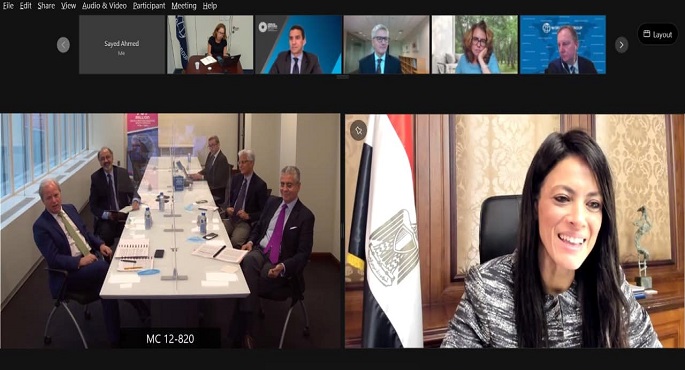 بالصور .. وزيرة التعاون الدولي تعقد اجتماعًا موسعًا مع قيادات مجموعة البنك الدولي