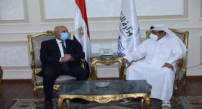 بالصور.. وزير النقل يلتقي نظيره القطري لبحث التعاون في مجالات النقل المختلفة