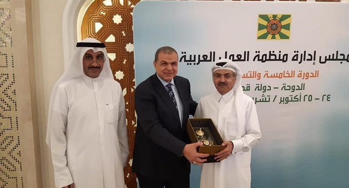 سعفان يشارك في الجلسة الإجرائية لمجلس إدارة العمل العربية بالدوحة