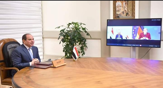 الرئيس السيسي يؤكد تقدير مصر لإسهامات أنجيلا ميركل في تعزيز العلاقات المشتركة مع ألمانيا