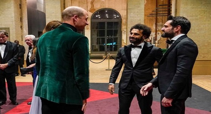 صلاح يحضر حفل “إيرث شوت” بحضور الأمير ويليام